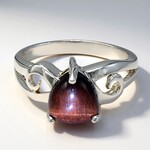 Anello in argento con Occhio di Tigre Rosso