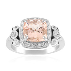 Bague en argent et Morganite du Brésil