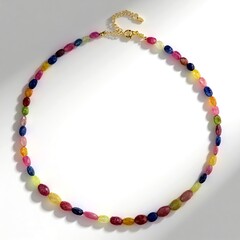 Collana in argento con Zaffiro Fancy