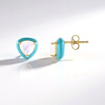 Orecchini in argento con Pietra di Luna Arcobaleno (Adela Silber)