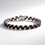 Bracciale in argento con Granato