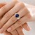 Zilveren ring met een Madagaskar Blauwe Saffier