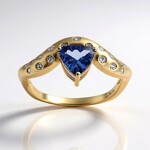 Anello in oro con Tanzanite AAA (de Melo Gold)