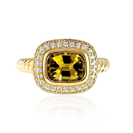 Nicht erhitzter Tansanit-Goldring (de Melo)