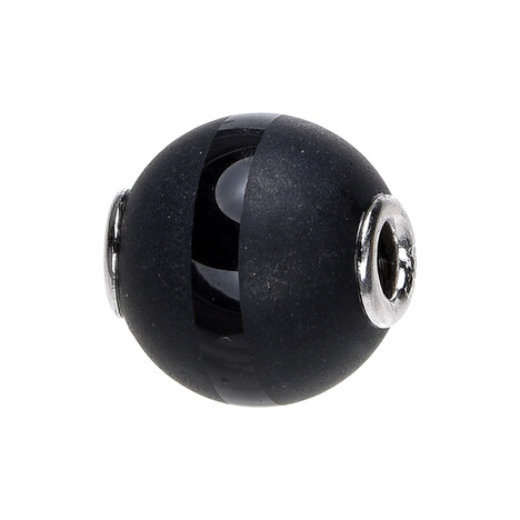 Schwarzer Glitzer-Achat-Silberanhänger (MONOSONO COLLECTION)