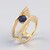 Anello in argento con Zaffiro Blu del Madagascar (de Melo)