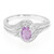 Nicht erhitzter Purpurfarbener Ceylon-Saphir-Silberring
