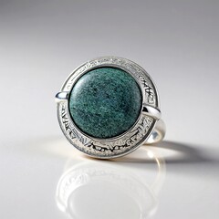 Anello in argento con Fuchsite (dagen)