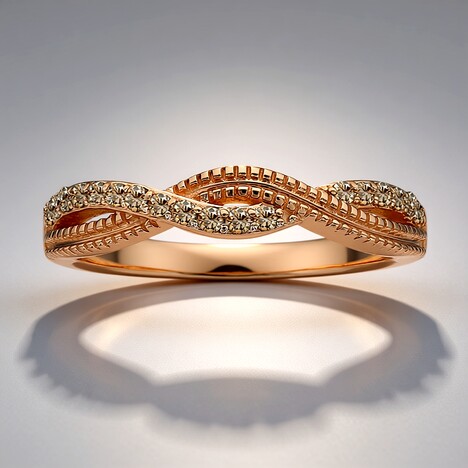 Anello in oro con Diamante Rose de France SI1 di Argyle (Annette)