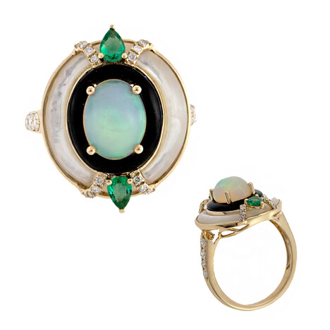 Anillo en oro con Ópalo Welo AAA (CIRARI)