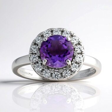 Anello in argento con Ametista del Marocco