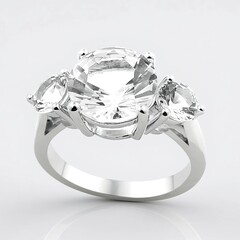 Anello in argento con Danburite