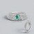 Anello in argento con Smeraldo Colombiano (SAELOCANA)