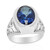 Anello da uomo in argento con Topazio Blu Royal