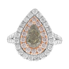 Grüner SI1 Brillant-Goldring (CIRARI)