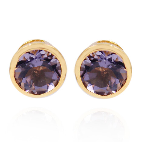 Blaubeer-Quarz-Silberohrringe