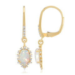Australischer Opal-Silberohrringe