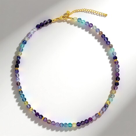 Collana in argento con Fluorite