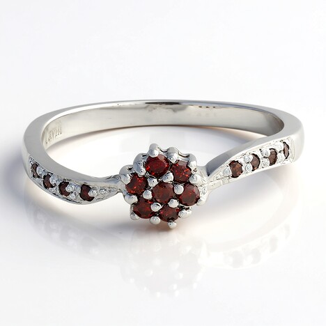Anello placcato in platino con Diamante Fancy