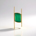Ciondolo in argento con Onice Verde (MONOSONO COLLECTION)