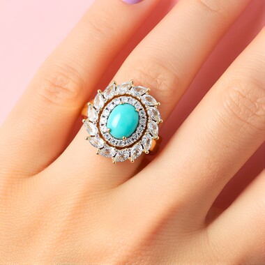Anillo en plata con Turquesa