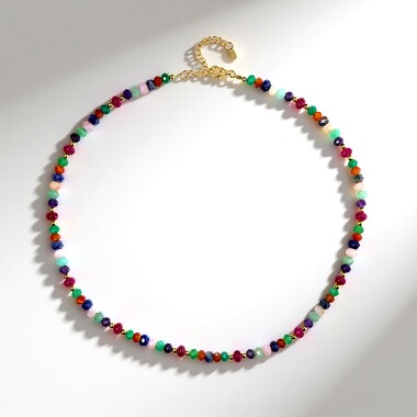 Collier en argent et Hématite dorée (Riya)