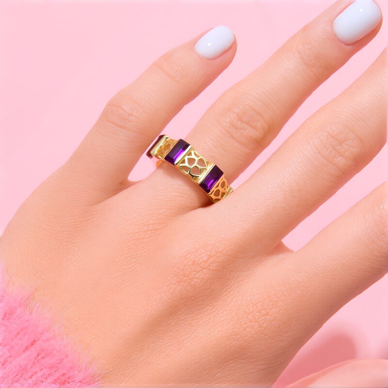 Sambia-Amethyst-Goldring (Ornaments by de Melo)