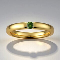 Anello in oro con Diamante Verde VS1