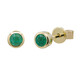10K AAA Zambian Emerald Gold Earrings