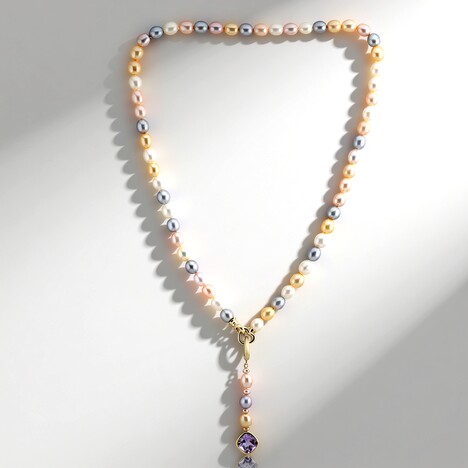 Collana in argento con Ametista Rose de France (TPC)