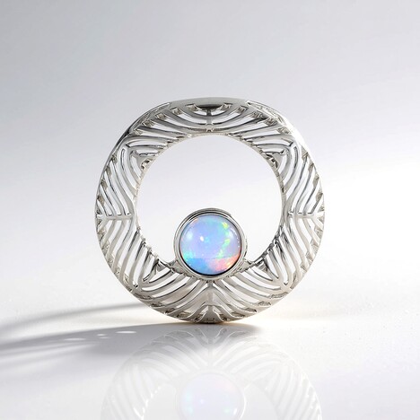 Ciondolo in argento con Opale di Welo (MONOSONO COLLECTION)