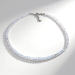 Collana in argento con Pietra di Luna Arcobaleno