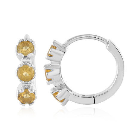 Pendientes en plata con Citrino