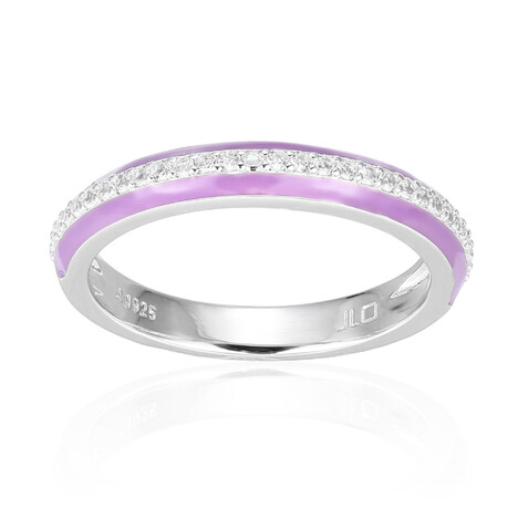 Anello in argento con Topazio Bianco