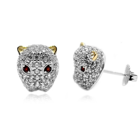 Orecchini in argento con Granato Mozambico