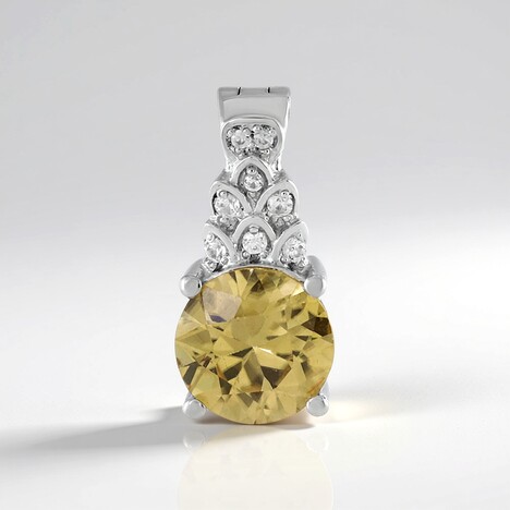 Ciondolo in argento con Zircone Giallo