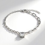Bracciale in argento con Topazio Bianco