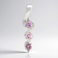 Ciondolo in argento con Tormalina Rosa Brasiliana (Pallanova)