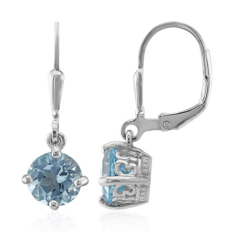 Orecchini in argento con Topazio Blu Cielo