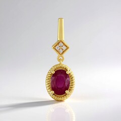 Ciondolo in argento con Rubino Bemainty