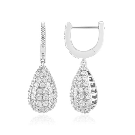 Zirkon-Silberohrringe