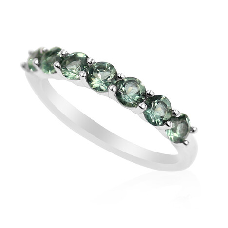 Bague en argent et Apatite chromifère