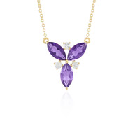 Sambia-Amethyst-Silbercollier (de Melo Essence)