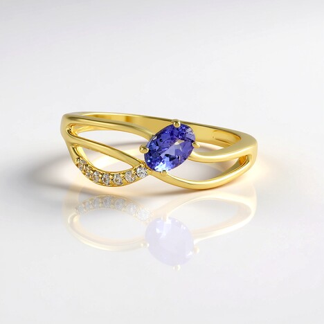 Anello in argento con Tanzanite (non riscaldata)