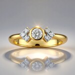 Anello in oro con Diamante IF (D) (Annette)