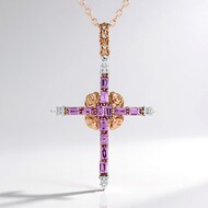 Collana in argento con Zaffiro Rosa del Madagascar (Gems en Vogue)