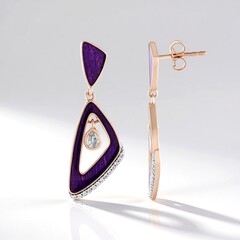 Orecchini in argento con Zircone (Adela Silber)