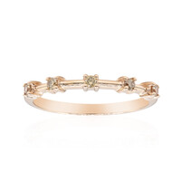 9K SI1 Argyle Rose De France Diamond Gold Ring