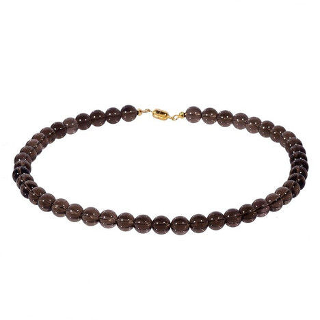 Rauchquarz-Silberhalskette