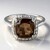 Bague en argent et Quartz fumé